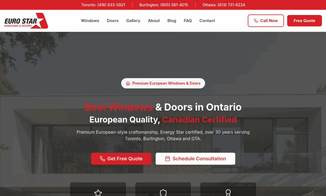 Eurostar Windows website built by SeonixAI