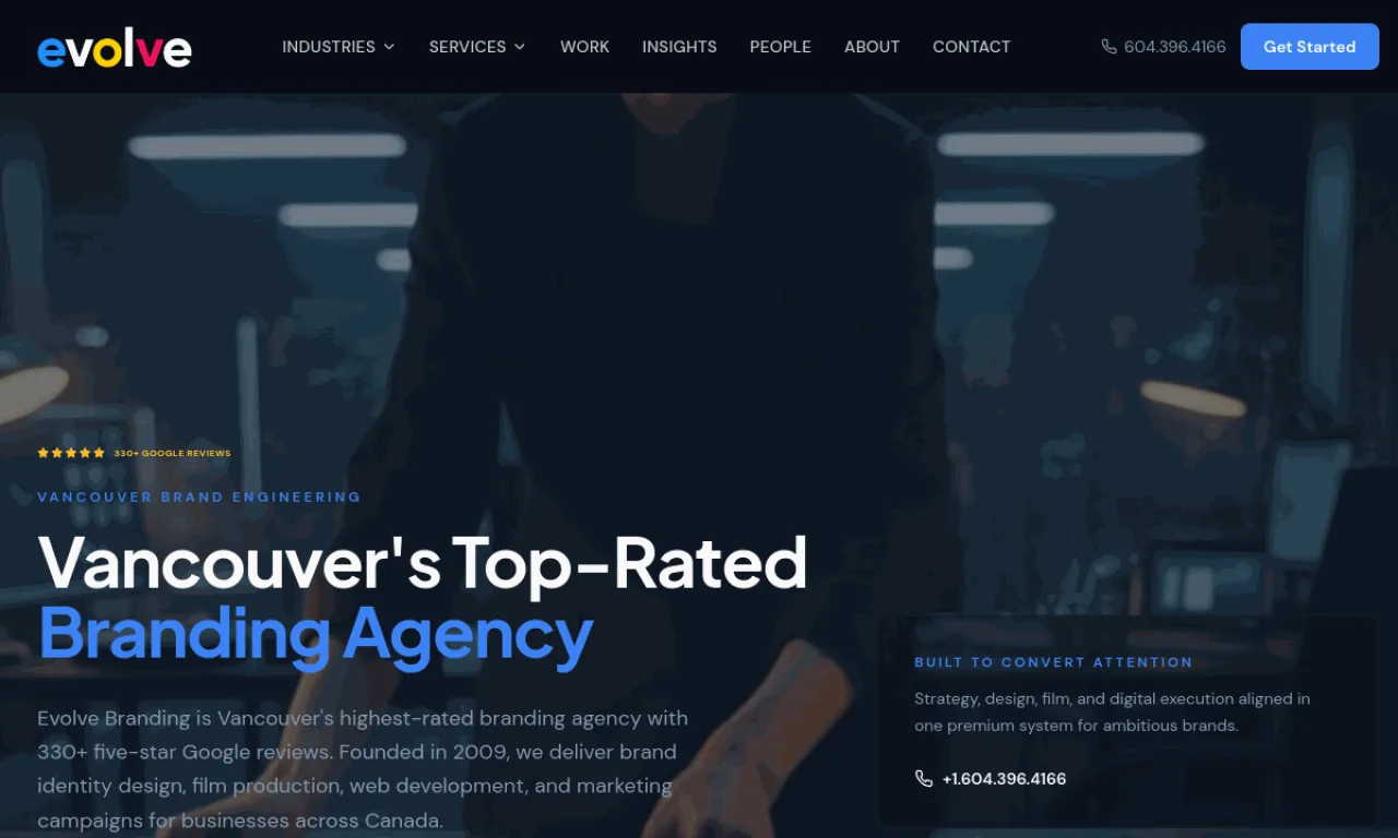 Evolve Brand website built by SeonixAI