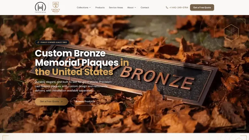 Legacy Bronze website built by SeonixAI